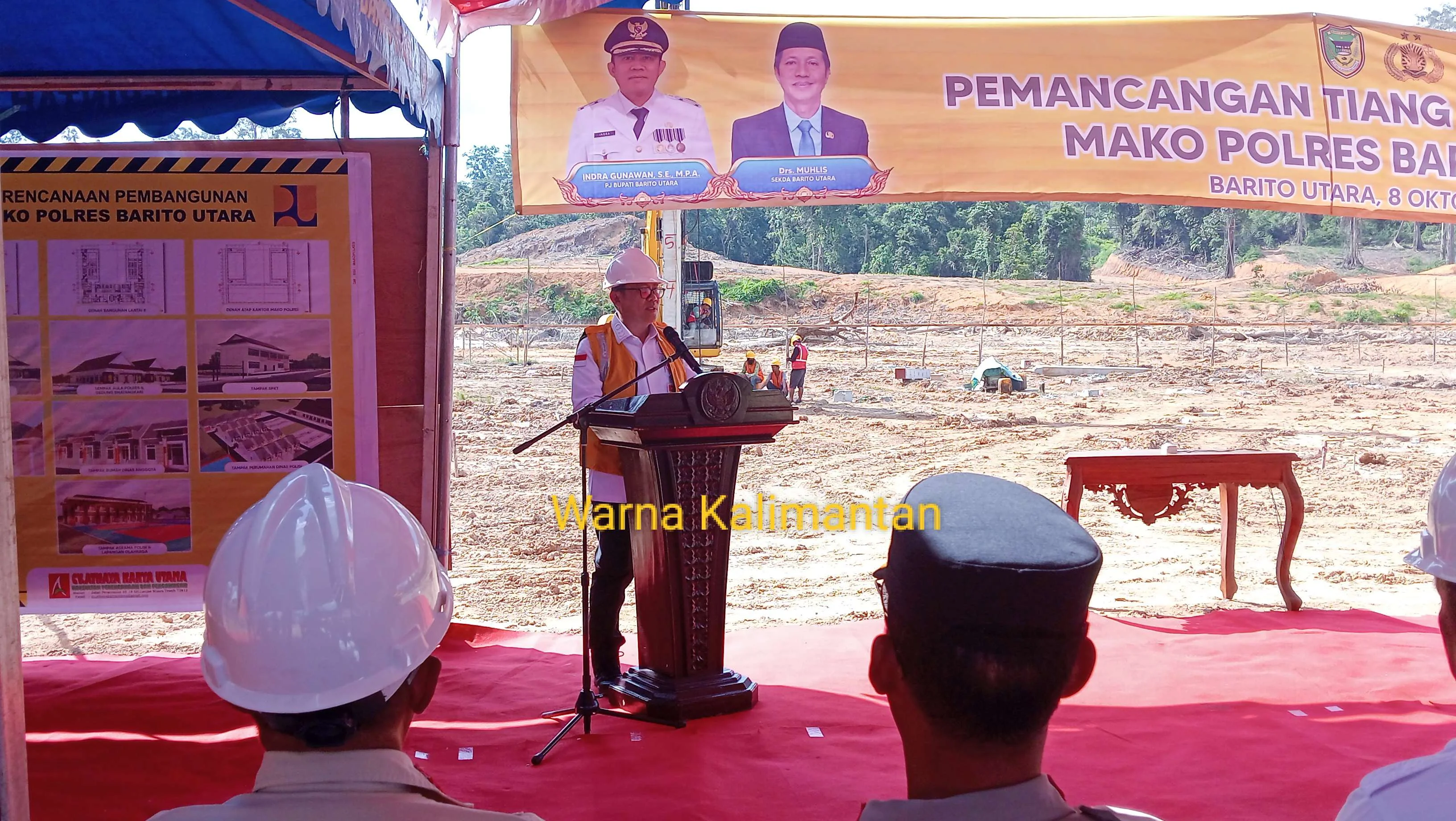 Kantor Polres Barito Utara Akan Pindah, Pj Bupati Bupati Barito Utara Sudah Resmikan Pemancangan Tiang Pertama